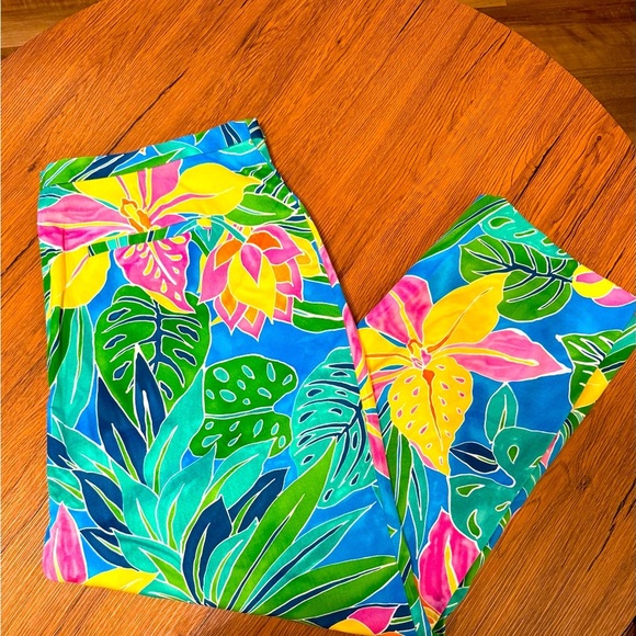 Lauren Ralph Lauren Tropical Print Resort Wear Colorful Capri Pants Size 18 W